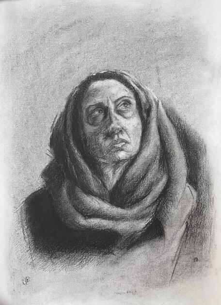Beatrice | 2026 | charcoal on paper