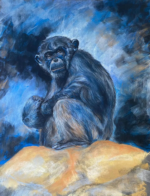 Waiting for (another) Jane | 2025 | soft pastels on 30x40cm pastelmat | AVAILABLE